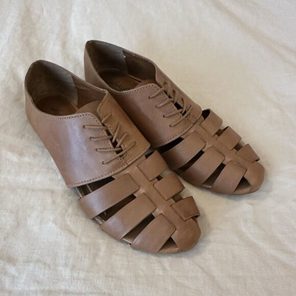 Lucky Brand Womens Leather Garsone Oxford- Size 9 Boho Academia Lace Up Preppy - Picture 1 of 8
